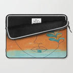 Monoline Woman Gilded Flowers Laptop Sleeve Gallery Image 2