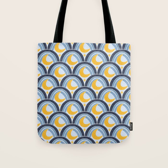 Mediterranean Moonlight Mosaic Tote Bag Gallery Image 1