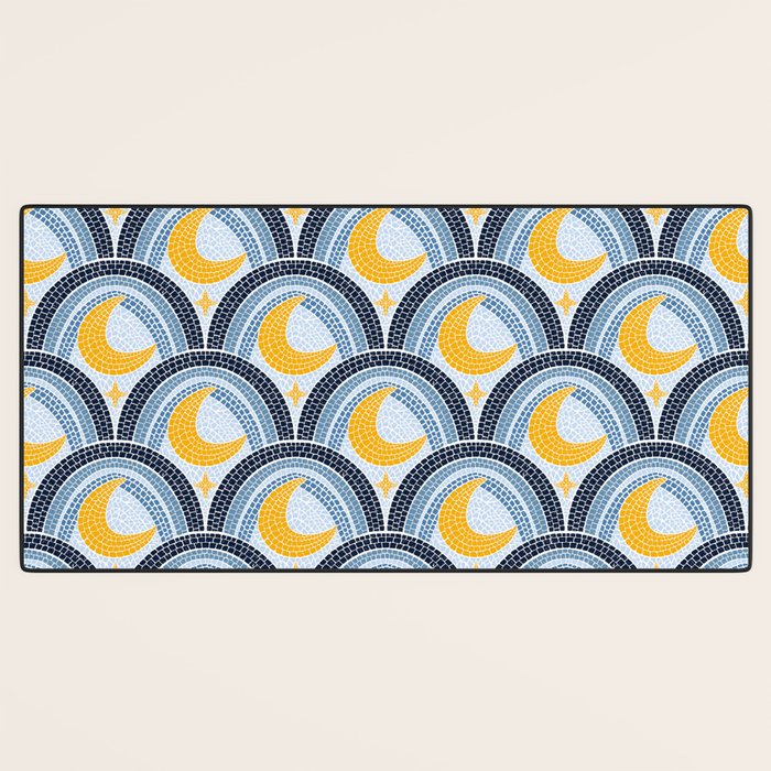 Mediterranean Moonlight Mosaic Desk Mat Gallery Image 3