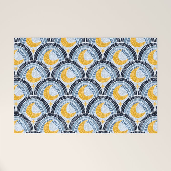 Mediterranean Moonlight Mosaic Welcome Mat Gallery Image 1