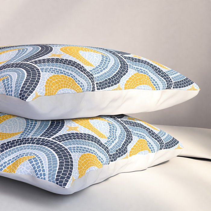Mediterranean Moonlight Mosaic Pillow Sham Gallery Image 3