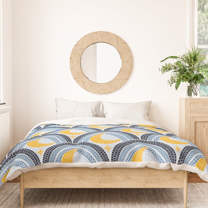 Mediterranean Moonlight Mosaic Duvet Cover Gallery Image 3