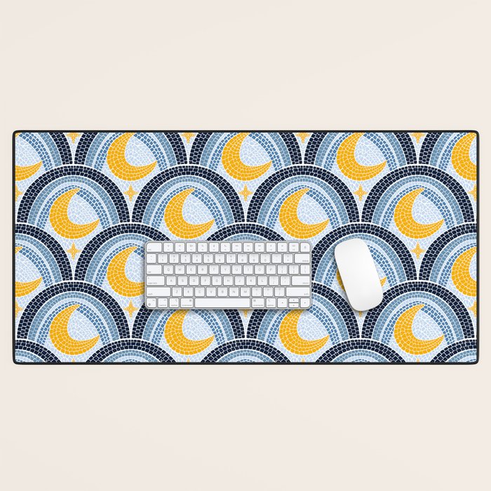Mediterranean Moonlight Mosaic Desk Mat Gallery Image 1
