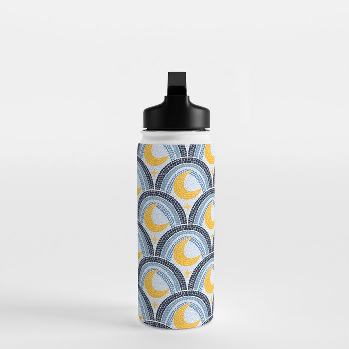 Mediterranean Moonlight Mosaic Water Bottle Gallery Image 3