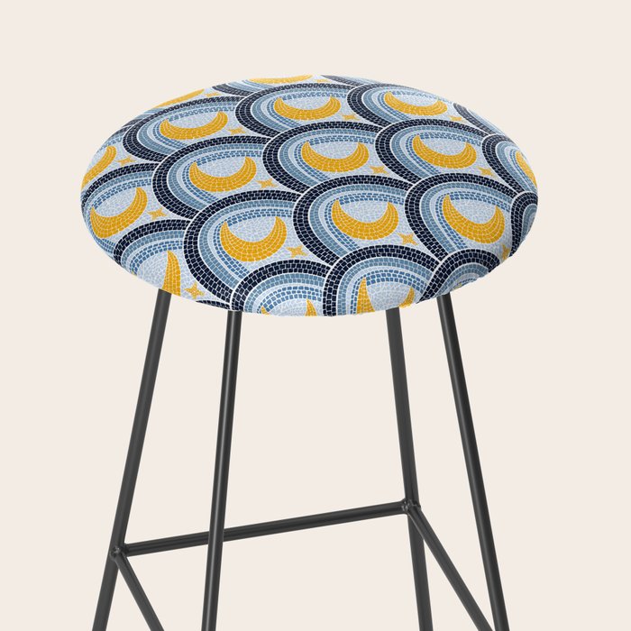 Mediterranean Moonlight Mosaic Stool Gallery Image 2