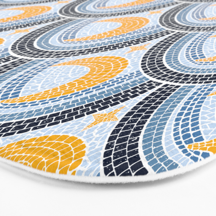 Mediterranean Moonlight Mosaic Bath Mat Gallery Image 3