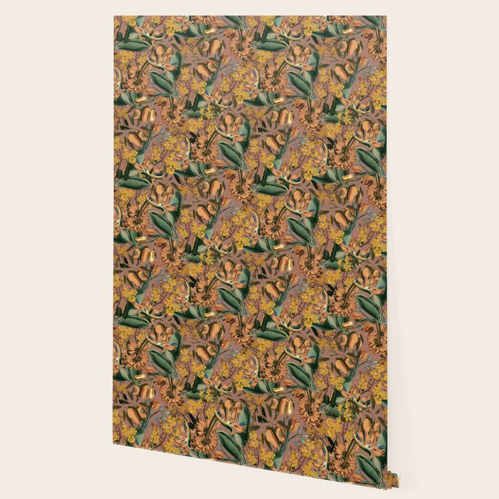 Banana and Leaf Pattern Wallpaper Gallery Image 2