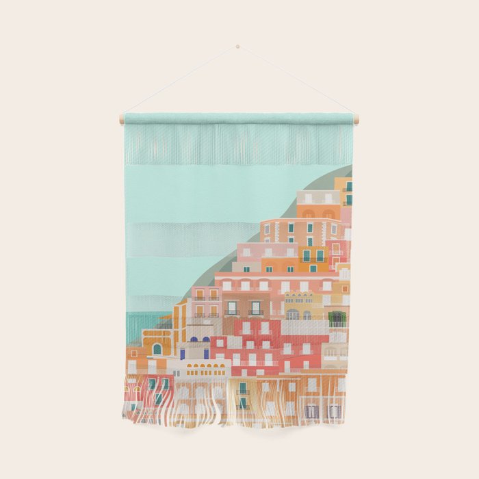 View over the Amalfi Coast, Positano, Italy Wall Hanging Gallery Image 1