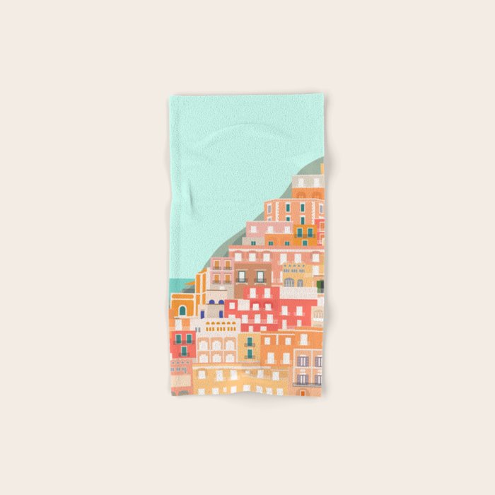 View over the Amalfi Coast, Positano, Italy Bath Towel Gallery Image 1