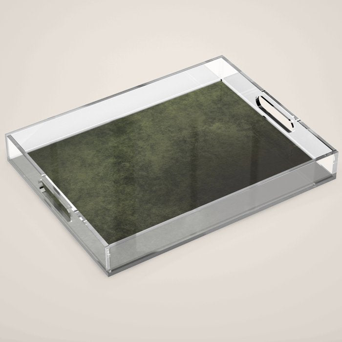 Old dark green Acrylic Tray Gallery Image 1