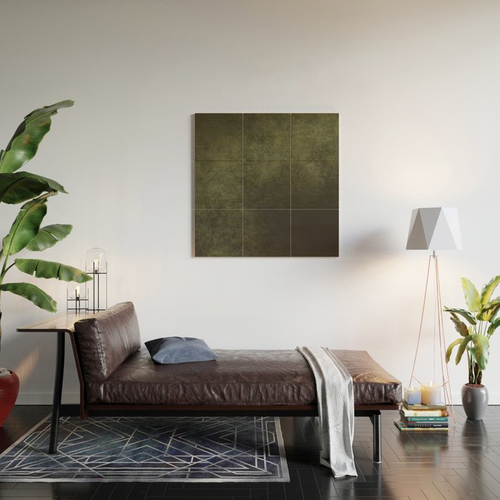 Old dark green Wood Wall Art Gallery Image 2