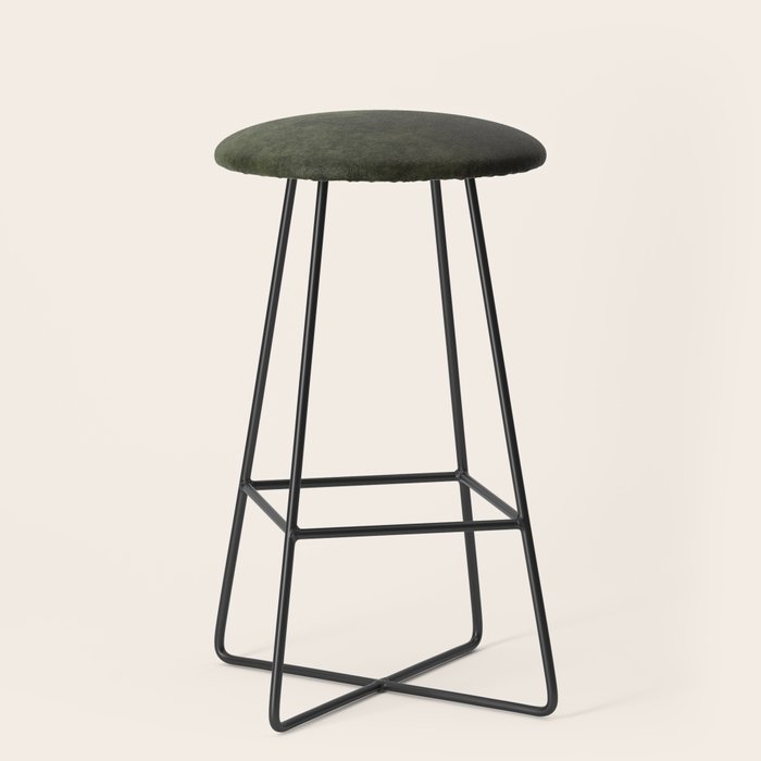 Old dark green Stool Gallery Image 1