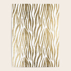 Chic faux gold white modern zebra animal print pattern Poster Gallery Image 4