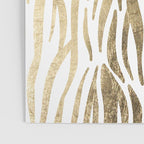 Chic faux gold white modern zebra animal print pattern Poster Gallery Image 3