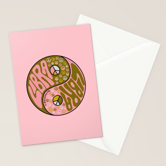 Libra Yin Yang Stationery Card Gallery Image 2