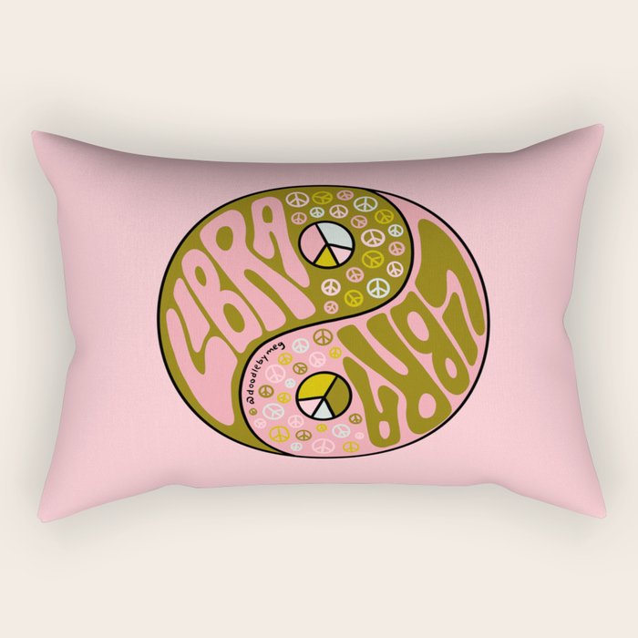 Libra Yin Yang Rectangular Pillow Gallery Image 2