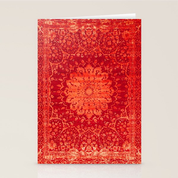 Orange Boho Oriental Traditional Antique Moroccan Style Stationery Card Gallery Image 2