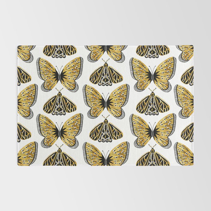 Golden Butterfly & Moth Rug Gallery Image 2