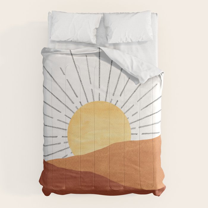 Terracotta desert sun Comforter Gallery Image 6
