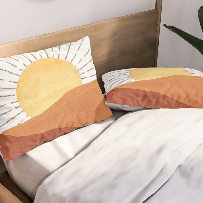 Terracotta desert sun Pillow Sham Gallery Image 2