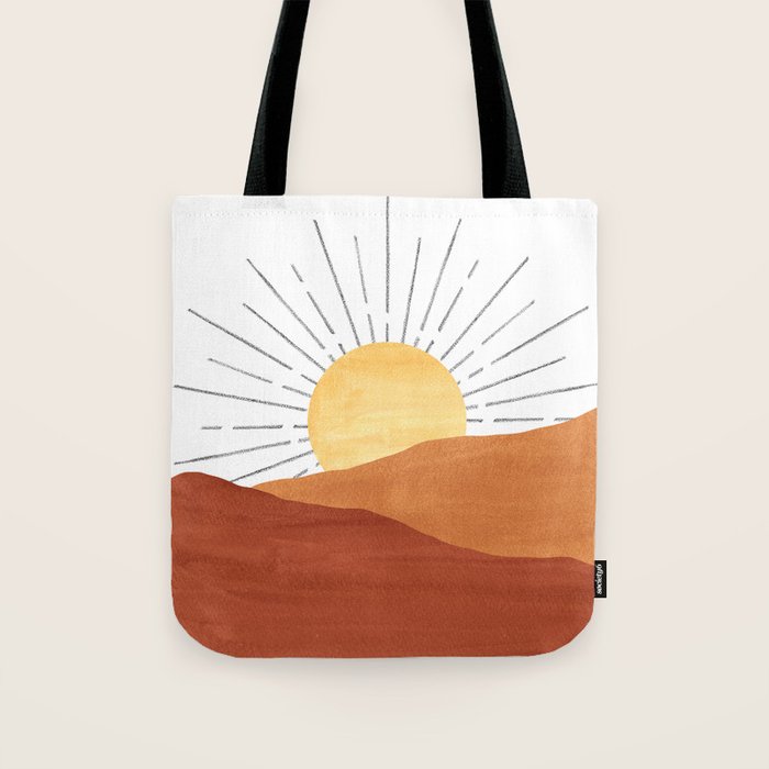 Terracotta desert sun Tote Bag Gallery Image 1