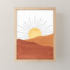 Terracotta desert sun Mini Art Print Gallery Image 1