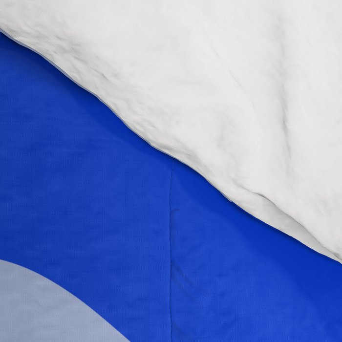 Retro Liquid Swirl Abstract Pattern Square in Royal Blue, Light Blue, and White Comforter Gallery Image 4