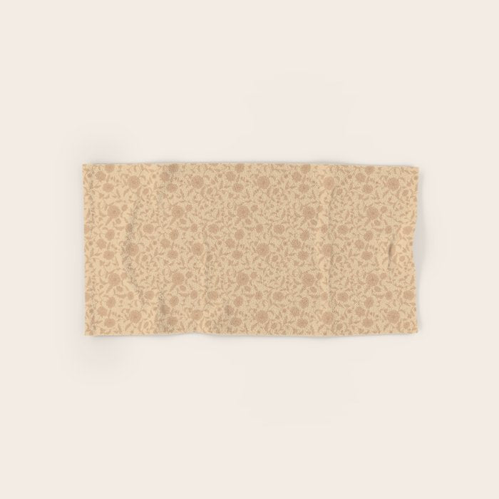 Vintage Floral Vines - Apricot Bath Towel Gallery Image 1
