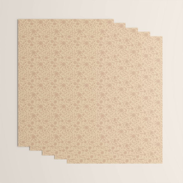 Vintage Floral Vines - Apricot Wrapping Paper Gallery Image 3