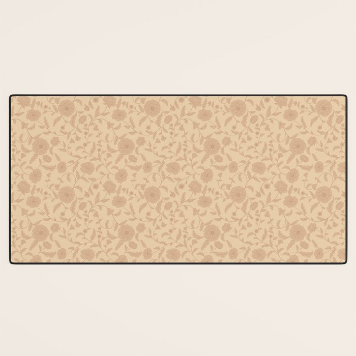 Vintage Floral Vines - Apricot Desk Mat Gallery Image 3