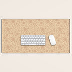 Vintage Floral Vines - Apricot Desk Mat Gallery Image 1