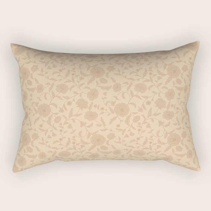 Vintage Floral Vines - Apricot Rectangular Pillow Gallery Image 2