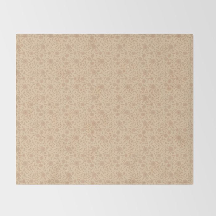 Vintage Floral Vines - Apricot Throw Blanket Gallery Image 2