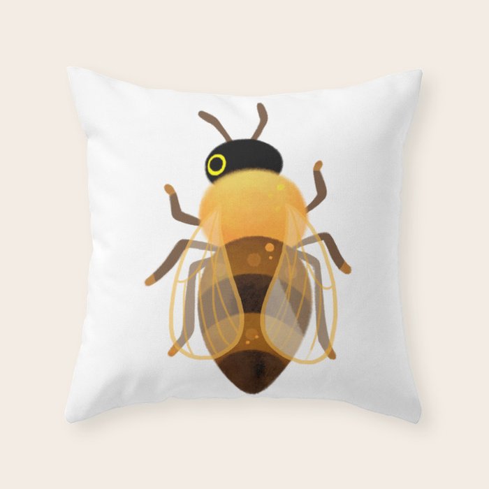 Honey bees Throw Pillow Gallery Image 1