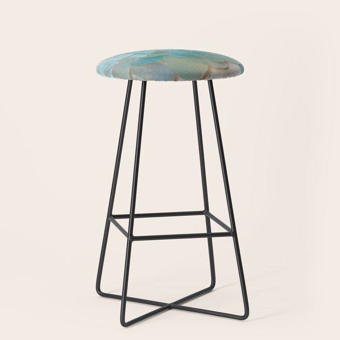 Ocean Hue Sea Glass Stool Gallery Image 1
