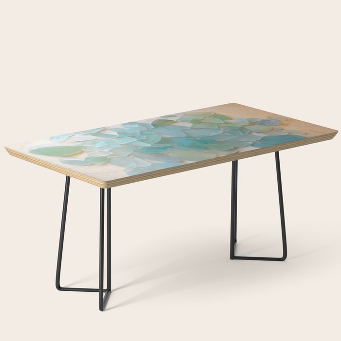 Ocean Hue Sea Glass Coffee Table Gallery Image 1