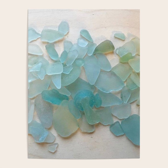 Ocean Hue Sea Glass Poster Gallery Image 4