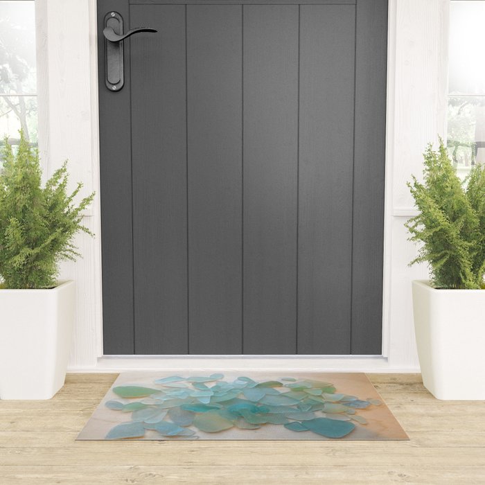 Ocean Hue Sea Glass Welcome Mat Gallery Image 3