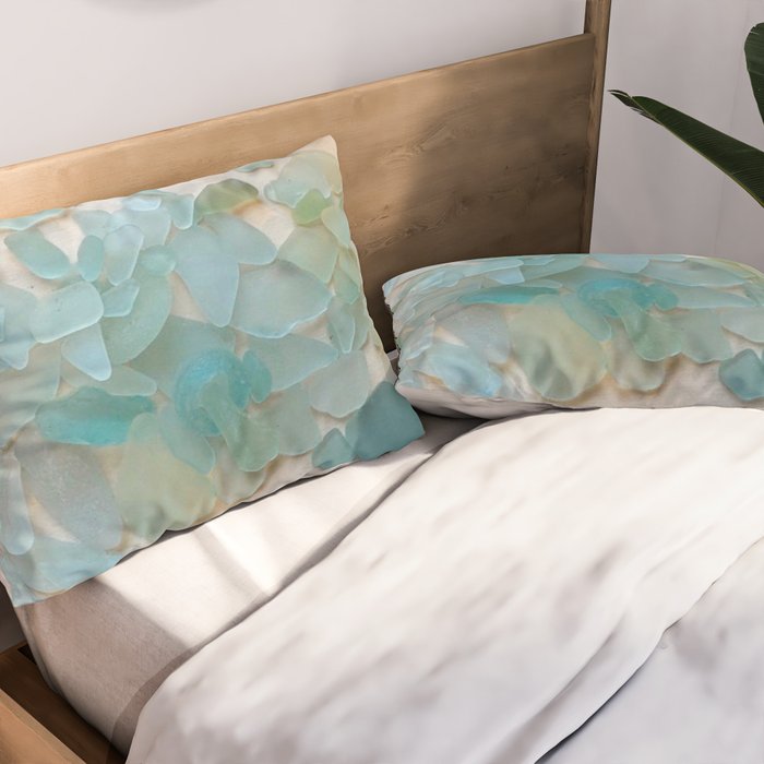 Ocean Hue Sea Glass Pillow Sham Gallery Image 2
