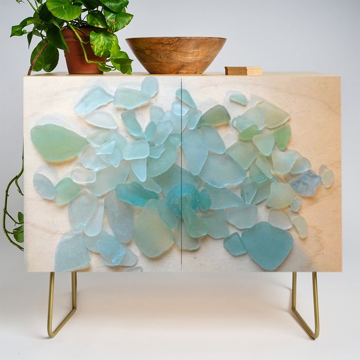 Ocean Hue Sea Glass Credenza Gallery Image 1