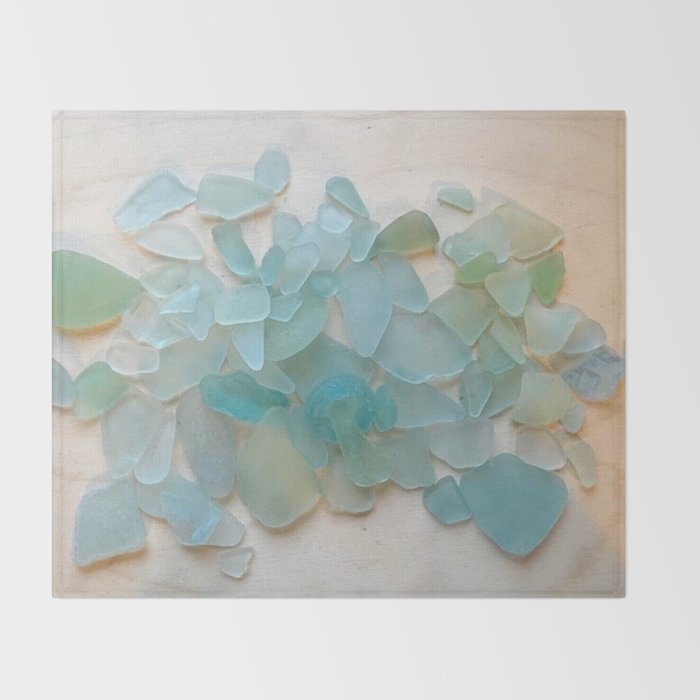 Ocean Hue Sea Glass Throw Blanket Gallery Image 2
