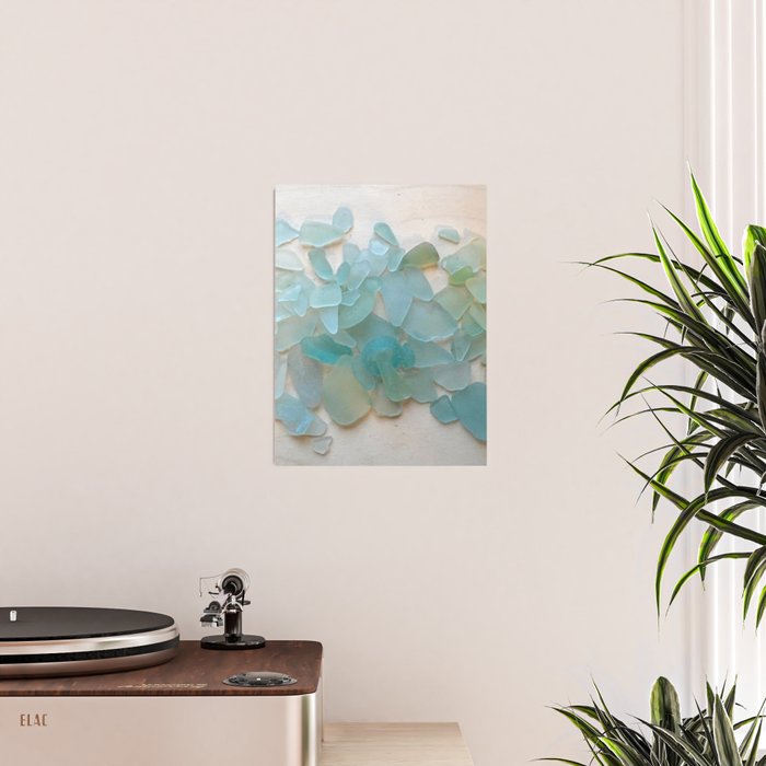 Ocean Hue Sea Glass Poster Gallery Image 2
