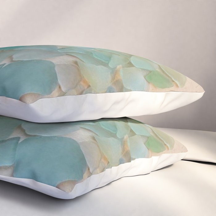 Ocean Hue Sea Glass Pillow Sham Gallery Image 3