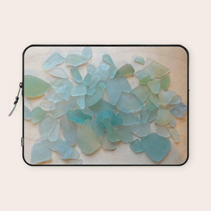 Ocean Hue Sea Glass Laptop Sleeve Gallery Image 1
