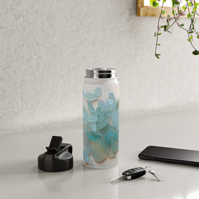 Ocean Hue Sea Glass Water Bottle Gallery Image 4