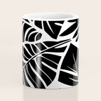 Leafy Calm Charm Black And White Simplicity Coffee Mug Gallery Image 4