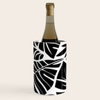 Leafy Calm Charm Black And White Simplicity Wine Chiller Gallery Image 1
