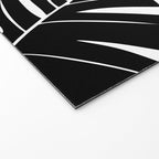Leafy Calm Charm Black And White Simplicity Welcome Mat Gallery Image 2