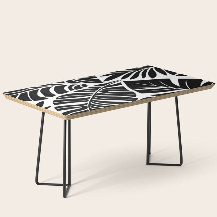 Leafy Calm Charm Black And White Simplicity Coffee Table Gallery Image 1
