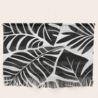 Leafy Calm Charm Black And White Simplicity Wall Hanging Gallery Image 1